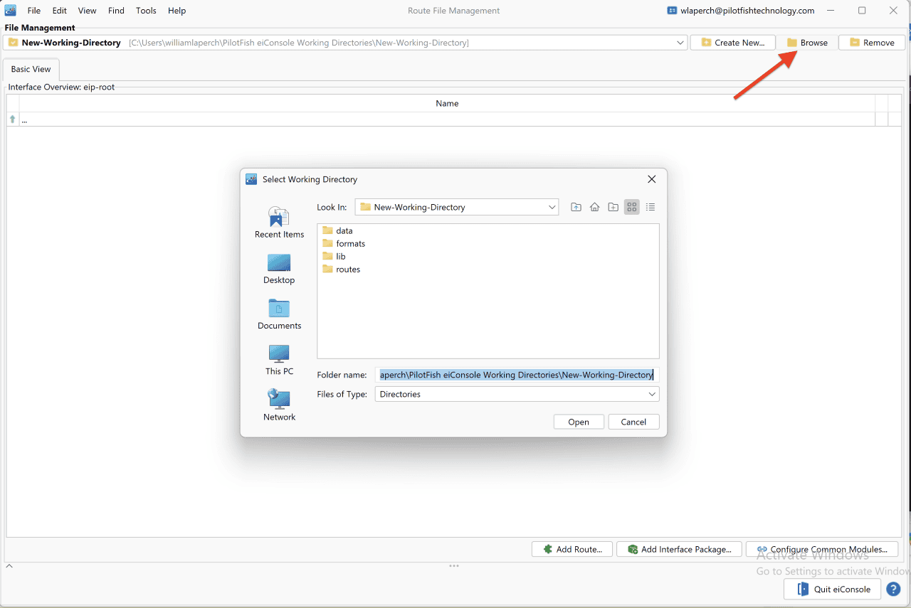 Creating a Working Directory