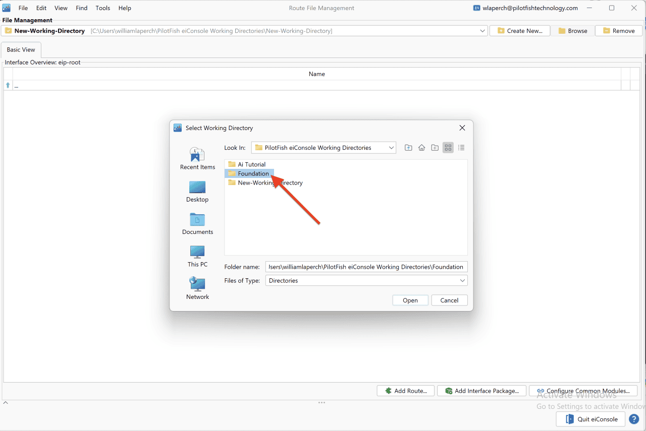 Creating a Working Directory