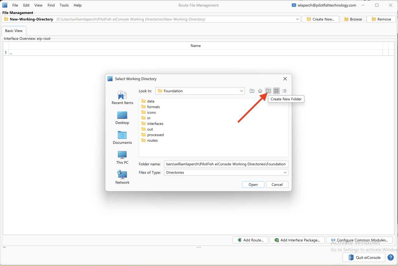 Creating a Working Directory
