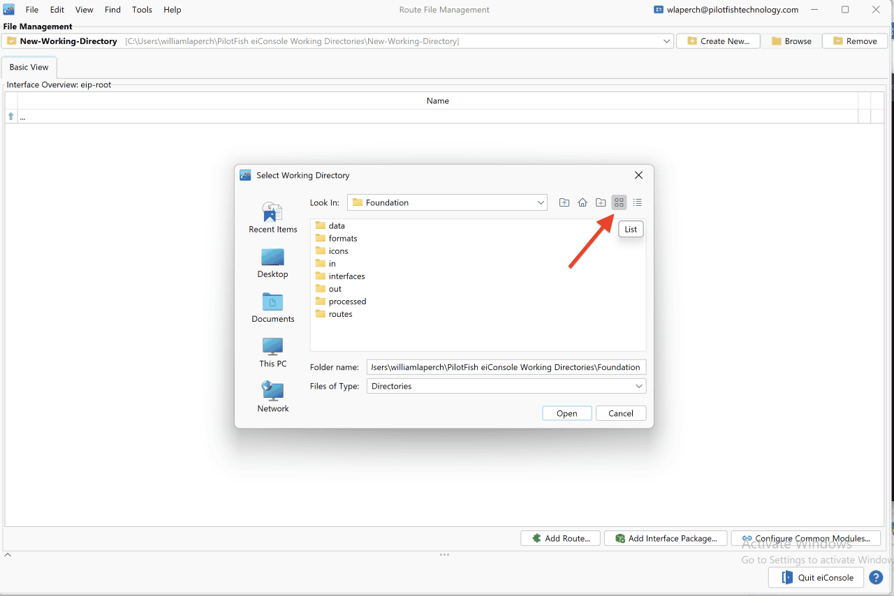 Creating a Working Directory