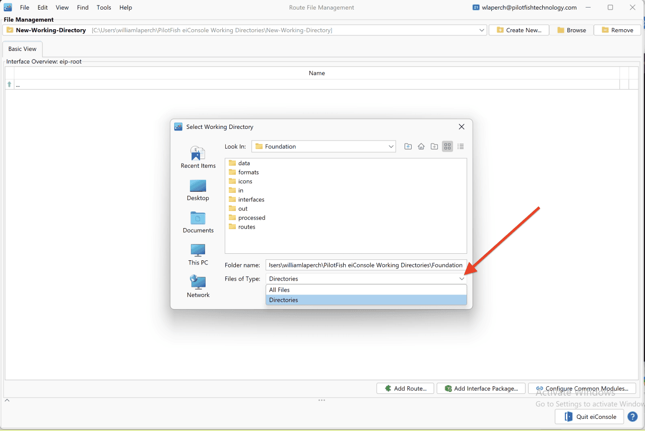 Creating a Working Directory