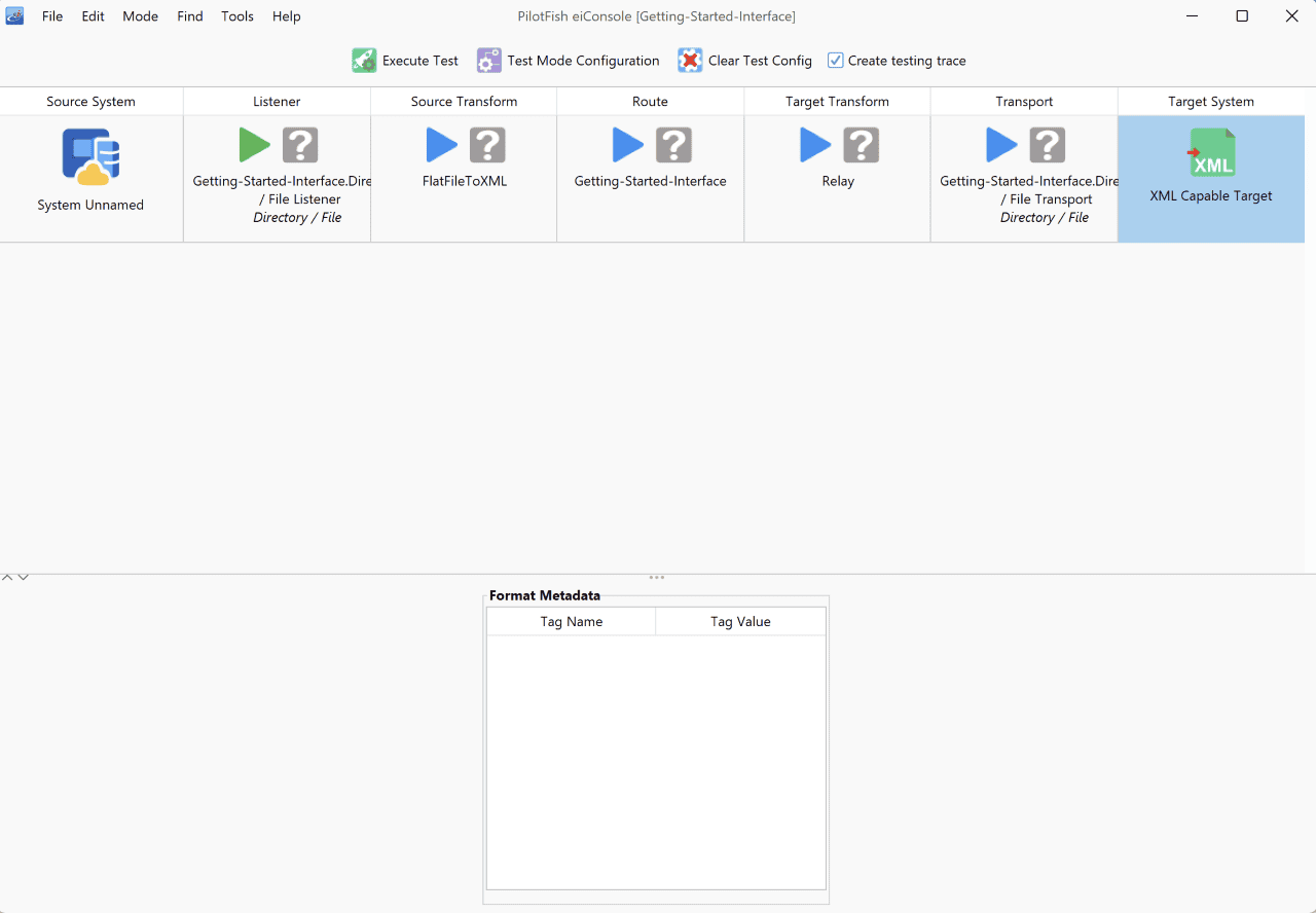 Testing an Interface Using the Inline Testing Mode