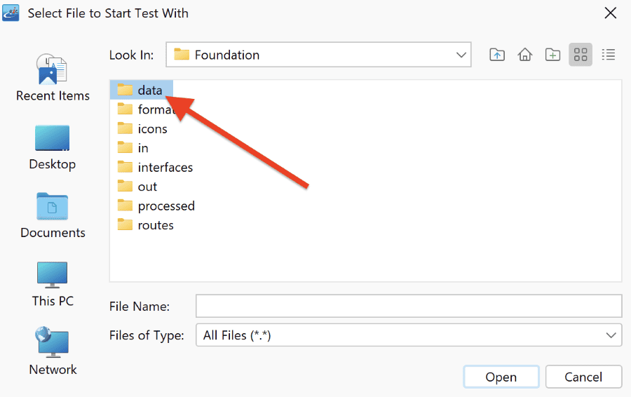 Testing an Interface Using the Inline Testing Mode