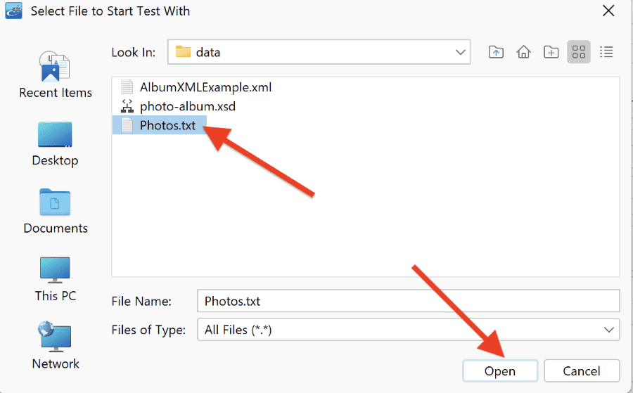 Testing an Interface Using the Inline Testing Mode