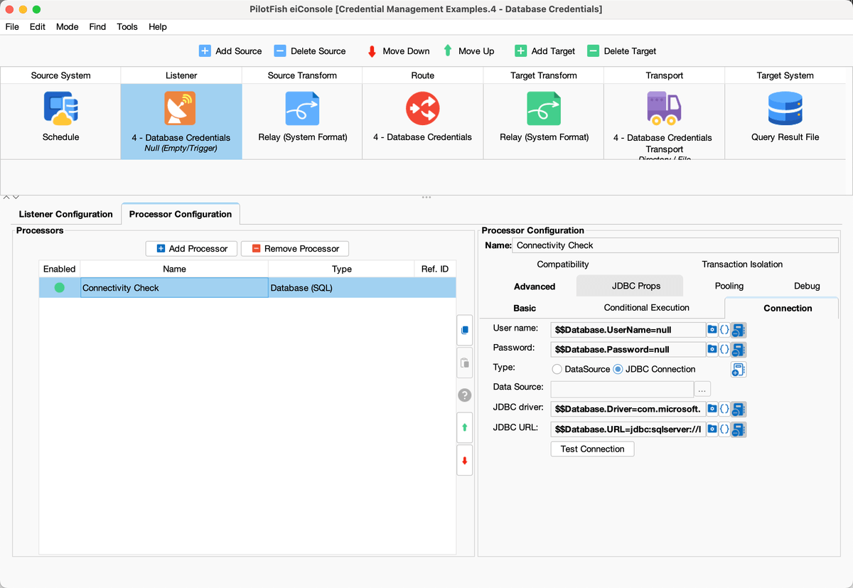 Managing Credentials in PilotFish